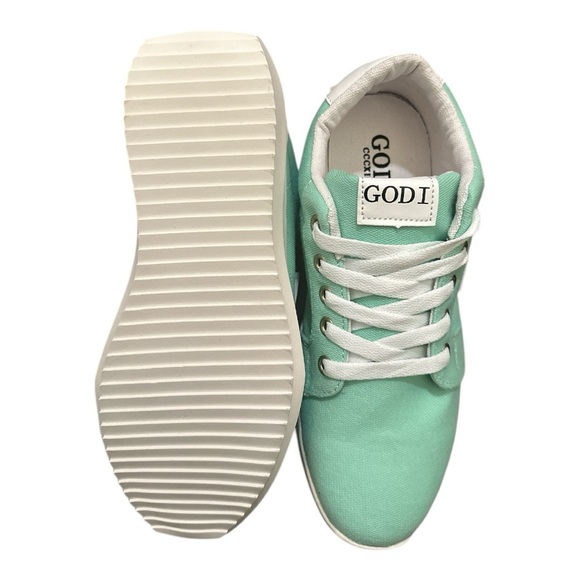 GODI CCCXIII Edsel Low Top Sneakers | Mint Green |New | Unisex - Picture 6 of 7